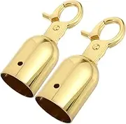 2 Pcs Decorative Rope End Stop Handrails Hooks for Crowd Control Barriers Cord Ends Stoppers with Elegant Design Secure Rope Closure for Event Setup Golden