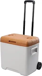 [Aircity] 32 Qt Cooler with Wheels, Ice Chests Portable Camping Cooler-2 Cup Holders, 4 Inch Wheels & Retractable Handle for Car Fridge for RV, Truck, Van, Camping, Travel, Outdoor(30L)