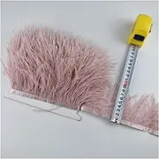 YUMAO 5-10meters/Lot Ostrich Feather Trims Width 8-10cm Feathers for Crafts Ribbon Clothing Accessories Wedding Decoration 0216 (Color : Colour 6, Size : 10 Meters)
