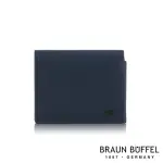 【BRAUN BUFFEL 德國小金牛】台灣總代理 新游牧族 9卡左上翻皮夾-藍色(BF342-333-NY)