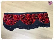 Universal truck windscreen dutch style RED DANISH PLUSH PELMET DOUBLE LINED