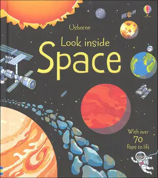 英國 Usborne 翻翻書(觀察太空) Look Inside Space【南風百貨】