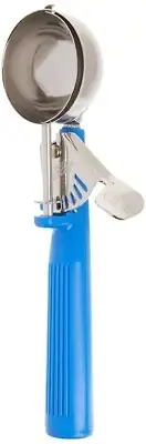 Winco ICOP-16 Ice Cream Disher with Blue Handle, Size 16, Stainless Steel