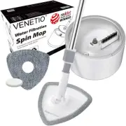 Innowellclean Water Filtration Triangle Spin Mop and Bucket Set for Floor Cle...