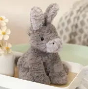 Pixie The Fluffy Donkey Plushie Plush Stuffed Animal Kawaiies KOWSi 23cm 9” NWOT