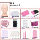 False Eyelash Extension Kit Set for Beginner Lash Brush Tweezers Glue Ring Eye P