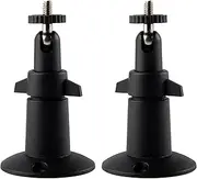 NVRTTRR Camera Mounting Bracket for 1/4 Screw Head Wall Mount - Compatible with Ring Stick Up Cam Wired/Battery and Indoor Cam HD Security Camera, 360 Degree Adjustable (Black 2 Pack)