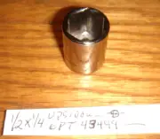 Craftsman 1/2" X 1/4" DR #43499 6 PT SHALLOW Socket INVERTED G USA CHROME NEW