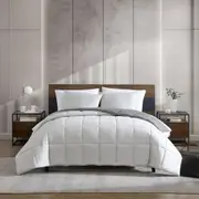 Kenneth Cole Solutions Polyester Comforter w/ Pillowcase Home Bedding Set Grey