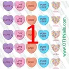 Conversation Heart Valentine Water Slide Nail Decal Salon Quality