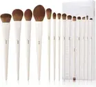 14PCS Makeup Brush Set, Premium Synthetic, Powder, Foundation, Blending, Light G