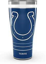 Tervis Traveler NFL Indianapolis Colts - MVP Triple Walled Insulated Tumbler Travel Cup Keeps Drinks Cold & Hot, 30oz, Stainless Steel