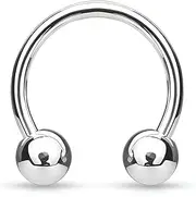 TinyStudio 1Pc Titanium Horseshoe Septum Ring Nose Rings Hoop Helix Daith Cartilage Tragus Earrings Nipple Eyebrow Body Piercing Jewelry 6mm 8mm 10mm