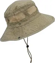 [Winterlace] Boonie Sun Hat, Men Women Wide Brim Tactical Floppy Adjustable Outdoor Hiking, Fishing, Camping Cap