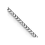 Real 14kt White Gold 1.1mm Franco Chain; 16 inch; Lobster Clasp