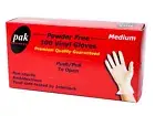 Disposable Gloves Vinyl 100pcs Latex & Powder Free / Latex Free & Powdered