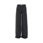 [EMPORIO ARMANI] EMPORIO ARMANI 'J8B' linen-blend pants Woman 27 27 Blue
