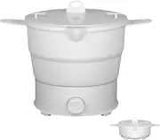 Electric Hot Pot Cooker | Portable Frying Pan | Hot Pot With Steamer, Cooking Pots, Travel Cooker, Tiny Multi Cookers for Pasta Noodles, Soup, Boiled Eggs, Vegetables, Meat, Oatmeal,Ramen