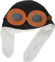 [FOMIYES] 1Pc Pilot Theme Hat Warm Cotton Headwear for Adorable Design for Outdoor Activities Cozy and Portable Hat for Boys Black