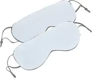 HEATSHAKING 2Pcs Dual Sided Cooling Eye Mask Comfortable Sleep Mask for Women and Men for Travel Home and Camping Light Blocking Eye Cover for Restful Sleep and Eye Protection
