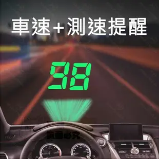 【2023臺灣專用圖資測速照相反射膜時速表】 現貨新款免運 車用HUD抬頭顯示器帶遮光罩 GPS固定測速器 區間測速