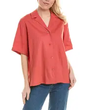 Rebecca Taylor Linen-Blend Cabana Shirt