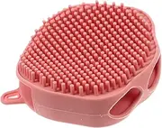 WOONEKY Handheld Bath Brush Silicone Scrubber Scalp Brush for Massaging Exfoliating Body Scrubber Compact Lightweight