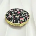 Mini Makeup Compact Pocket Floral Mirror Portable Two-side Mirror Folding T5U7
