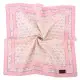 CLATHAS 山茶花字母LOGO菱格紋純綿帕巾(粉紅色)