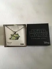 New In The Box Disney Star Wars Stainless Steel Ghost Ship Necklace NIB 18"