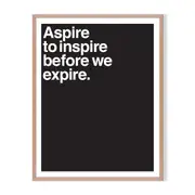 Aspire Framed Printed Wall Art - Timber