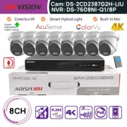 Hikvision Original 8CH 4K ColorVu IP Camera CCTV System Hybrid Light IR MIC PoE