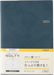 Noritsu NOLTY 9621 Notebook, Starts April 2025, A5, Daily Memory, 3, Blue
