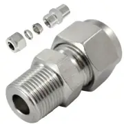 1/8" x 3mm Male BSP - Compression Tube Fitting Ferrule Stainless steel Connector