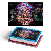 Stranger Things Edible Cake Topper Party Decoration Edible Cake Topper Image