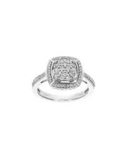 Silver 0.50 ct. tw. Lab-Grown Diamond Ring