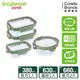 【美國康寧】Snapware 全可拆玻璃保鮮盒4件組-D01