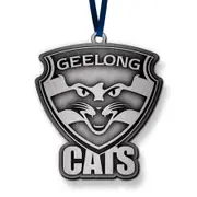 Geelong Cats AFL Metal Ornament Christmas Tree Decoration