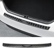 Bercicci Exterior Rear Bumper Protector for Toyota Camry 2025 2024 2023 2022 2021 2020 2019 2018 (Include Hybrid) Accessories Stainless Steel Rear Bumper Guard Trunk Sill Protector (Carbon Fiber)