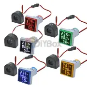AC0-100A 50-380V 22mm Digital 3 in 1 LED Voltmeter Ammeter Hertz Meter Indicator