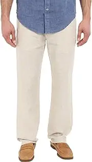[Perry Ellis] Men's 100% Linen Drawstring Pant
