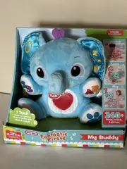 Little Tikes Fantastic First My Buddy Blue Elephant Plush To Teach Words