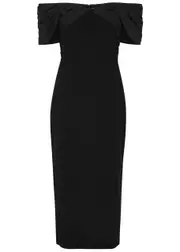 Rebecca Vallance Juliana Off-the-shoulder Midi Dress - Black - 10 (UK10 / S) 10 (UK10 / S)