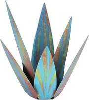 Grcfumo 9 Pcs Tequila ic Sculpture, DIY ic Hand Painted Metal Agave, Home Decor Hand Painted Metal Agave Tequila Sculpture for Garden Yard Lawn Patio