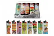 50x BIC Maxi Reggae Dogs Lighters Various Colour Box J26