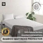 Natural Home Bamboo Breathable Quilted Mattress Sheet Protector White King