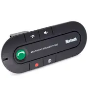Car Bluetooth Handsfree Kit Sun Visor Fm Transmitter Mp3 Player Black