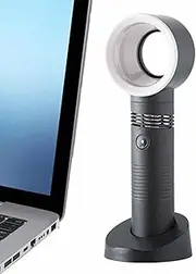 [MKYOKO] Handheld Bladeless - Small Bladeless Fan with 3 Speed Adjustment Portable - USB Bladeless Desk Fan, Portable Bladeless Fan for Outdoor Travel