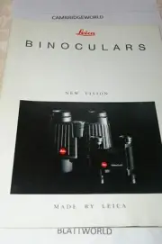 LEITZ LEICA TRINOVID BINOCULAR ORIGINAL 28 PAGE 8X1I"inches CATALOGE
