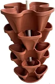 Mr Stacky Australia - Large 5 Tier Stackable Planter Set Vertical Garden - 45...